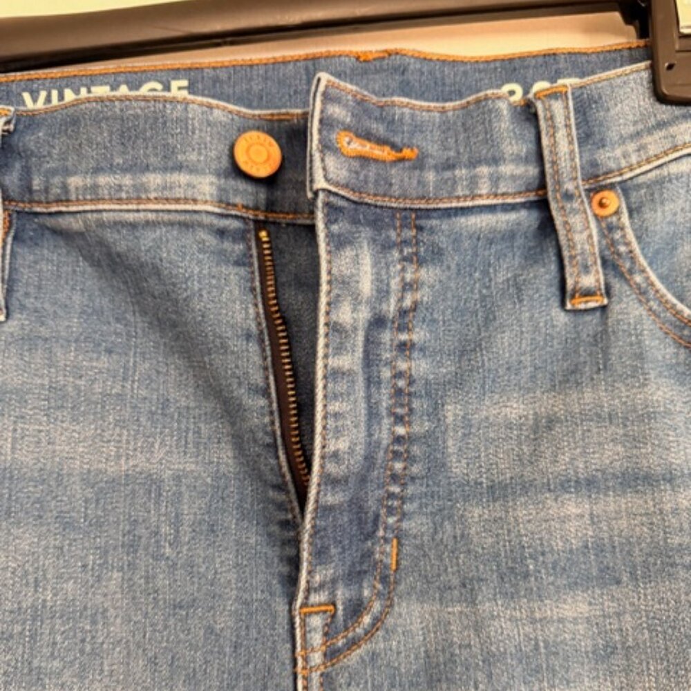 GAP Vintage Slim Straight Jeans – Size 32 Tall – Classic Blue Denim - Picture 3 of 8